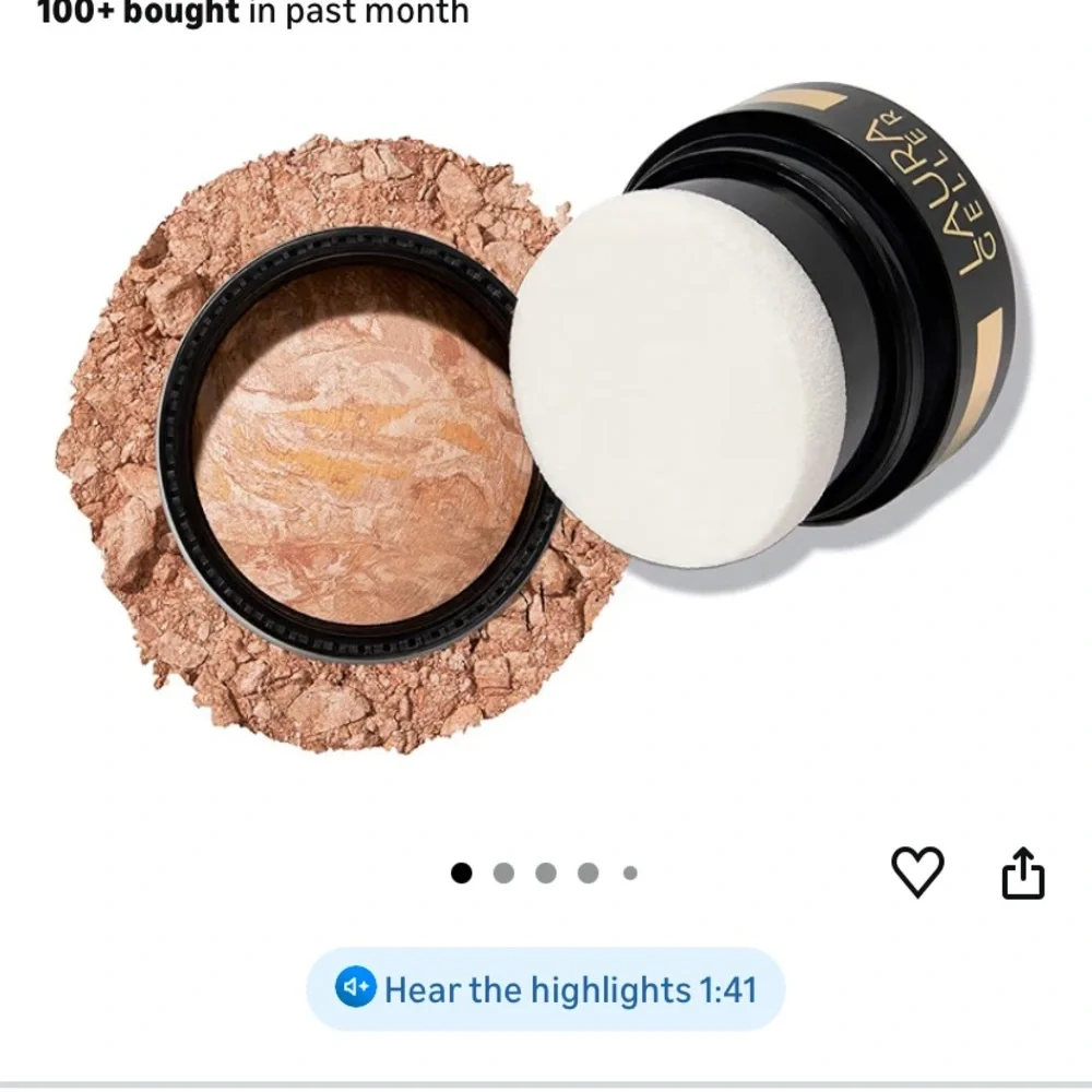 Laura Geller Baked Balance-N-Brighten Foundation with perfect sponge, mirror 👍